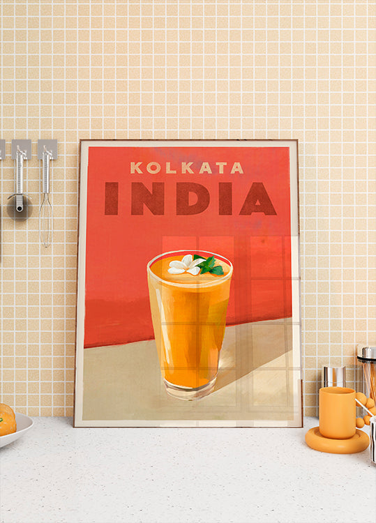 Travel Poster Cocktail Kolkata India