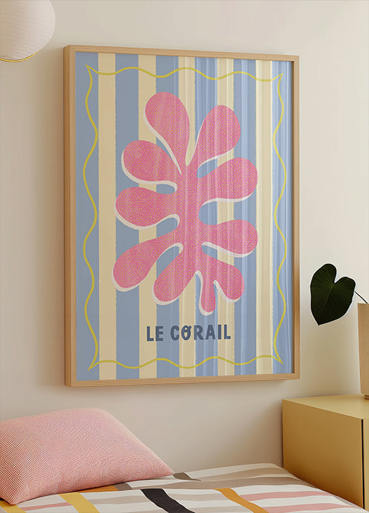 Le Corail Blue/Cream Poster