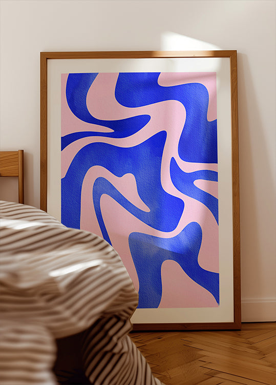 Abstract Blue Wave Poster