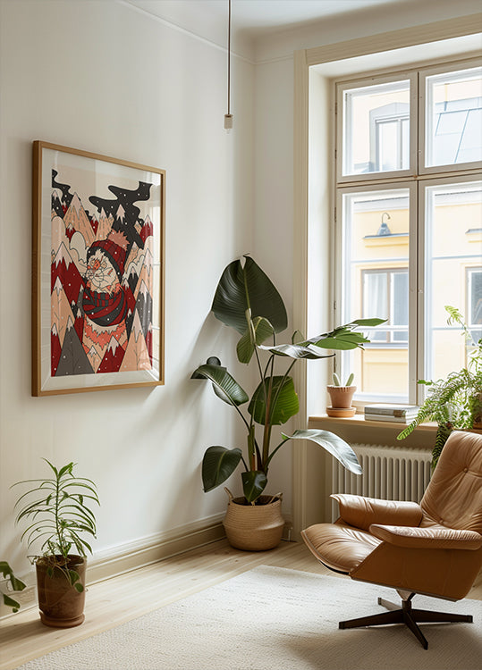 Cozy winter cat Poster