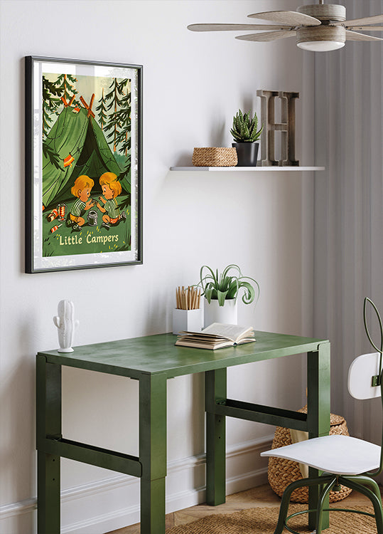 Little Campers Vintage Magazine Poster