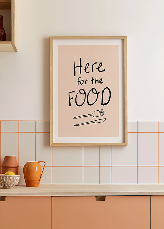 Here for the Food Typography Poster