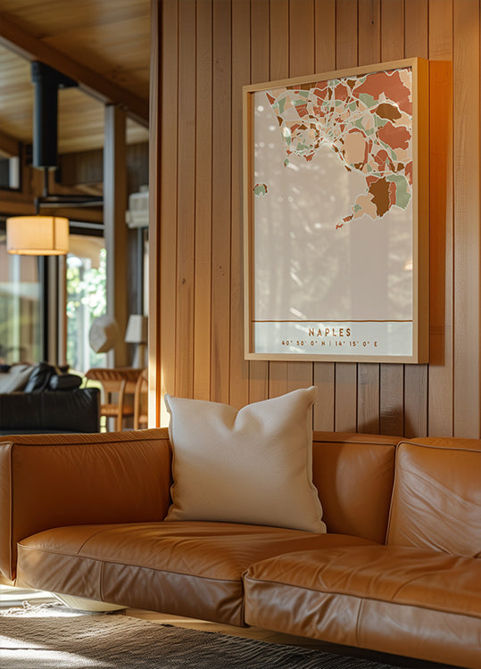 Black Maps Earth Tones 58 Poster