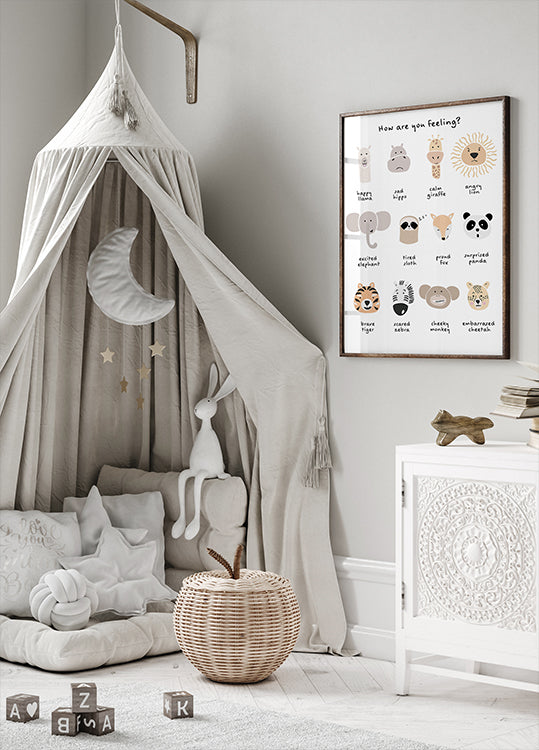 Children's calming meditation emotions print 1 Poster