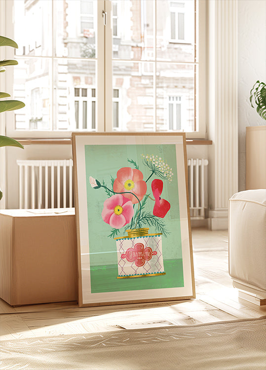 Poppies In Jasmine Tea Poster