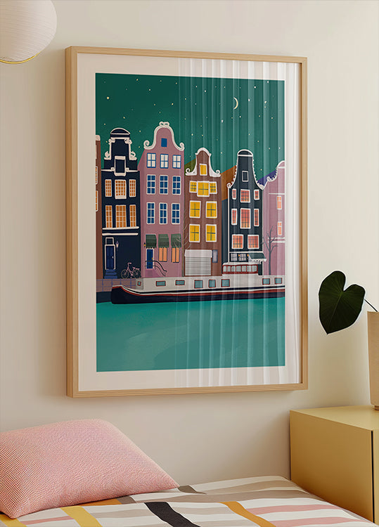 Amsterdam by night Poster