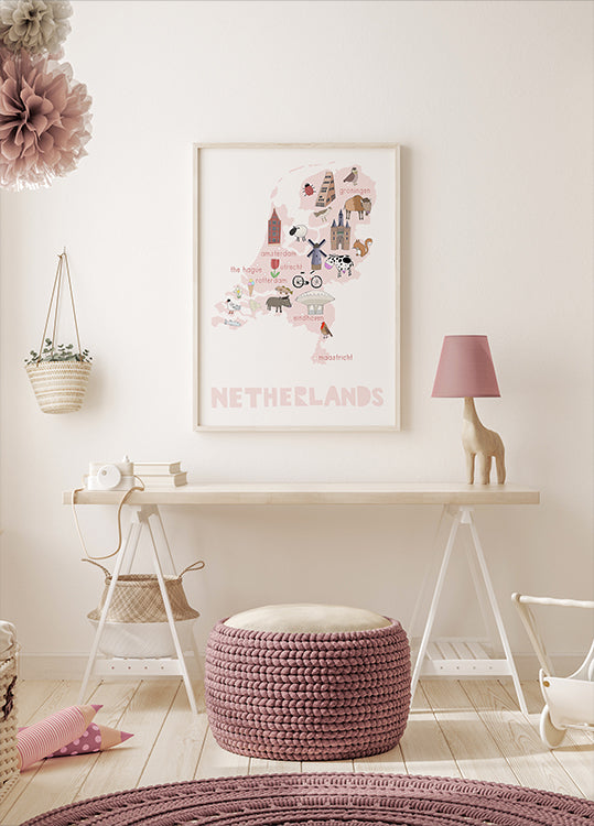 The Netherlands Illustration by Artist Carla Daly Poster