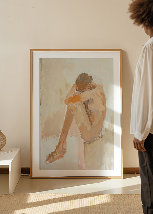 Woman In Bathroom Poster