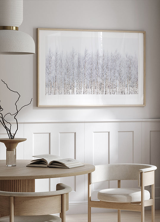 Winter birch Poster