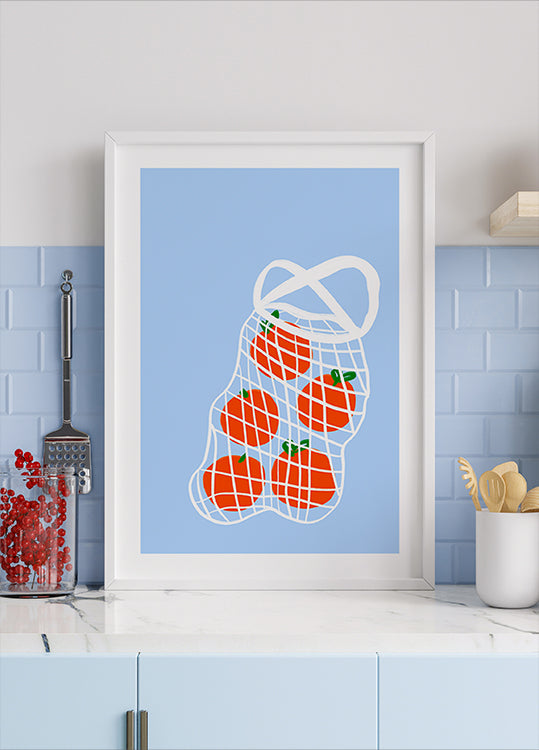Tomatoes in Mesh Poster