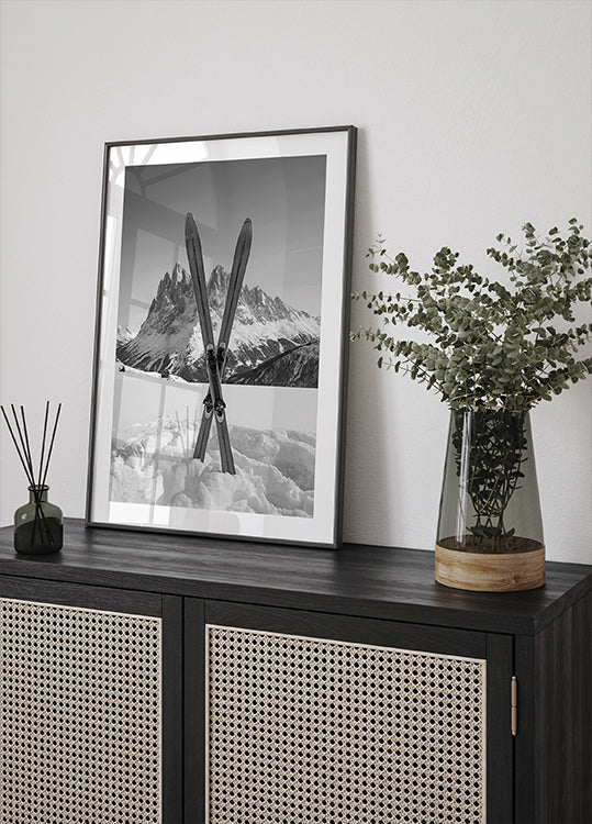 Crossed Skis Poster