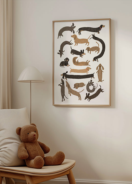 Dachshund Print Poster