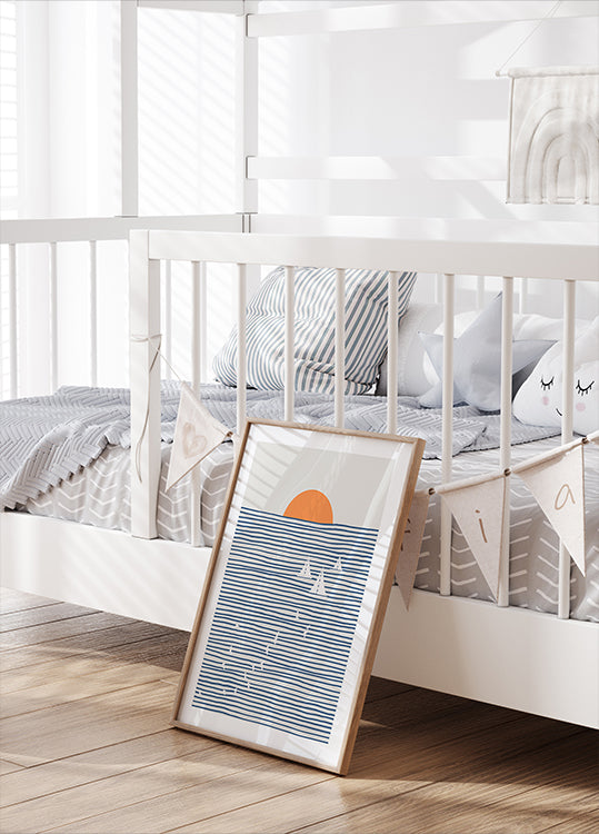 Three White Sails Poster