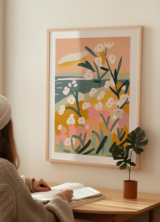 Petals by the Shore Poster