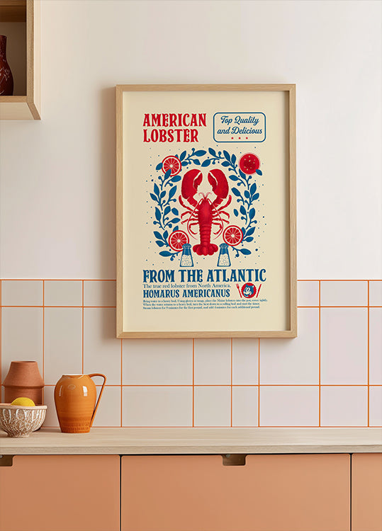 Lobster kitchen print Poster