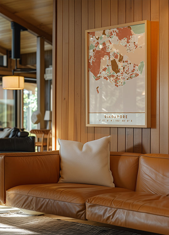 Black Maps Earth Tones 81 Poster