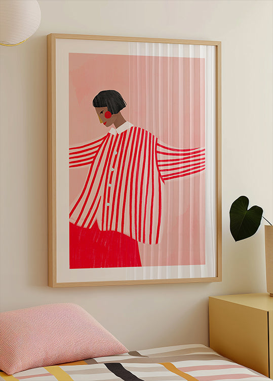 The Woman With the Red Stripes Poster