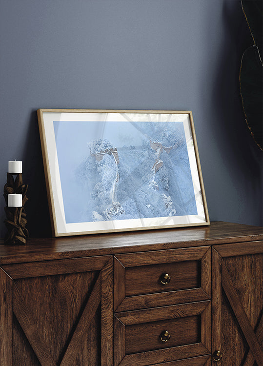 The Great Wall in ice and snow Poster