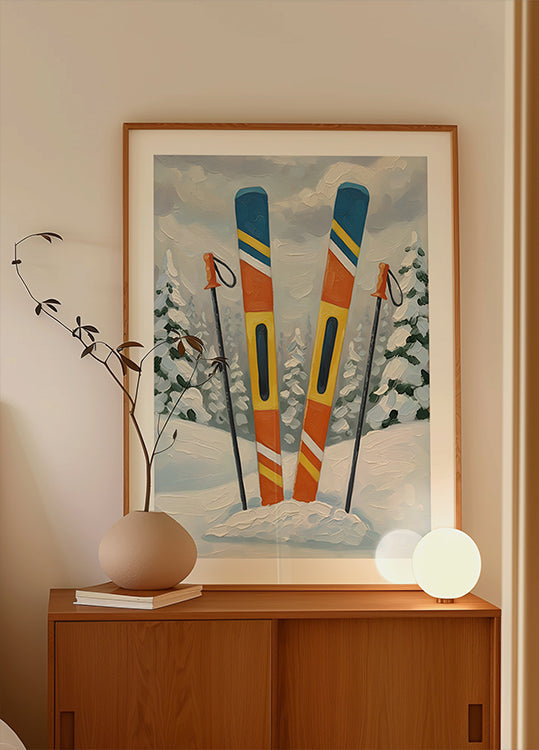 Skiing Gear Poster