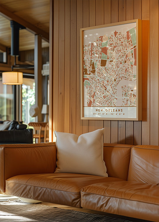 Black Maps Earth Tones 60 Poster