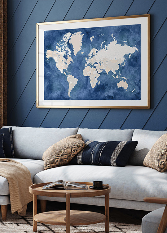 Hudson World Map Poster
