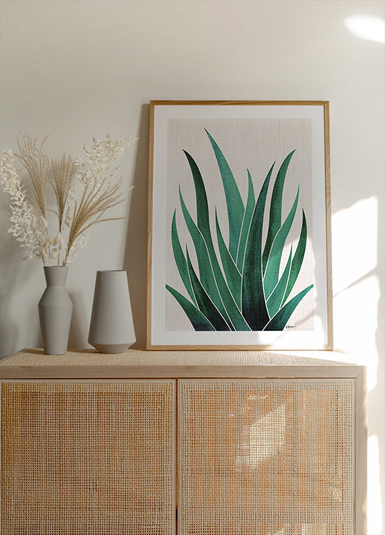 Desert Agave Cactus Poster
