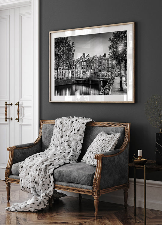 AMSTERDAM Idyllic impression from Single - Monochrome Poster