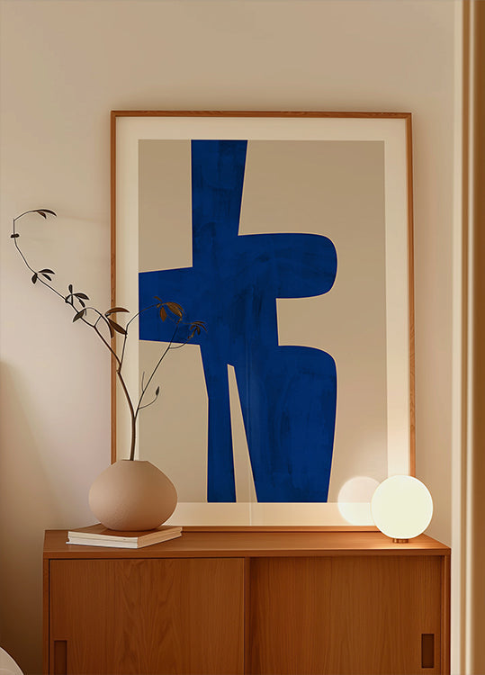 Blue Harmony Shape Poster