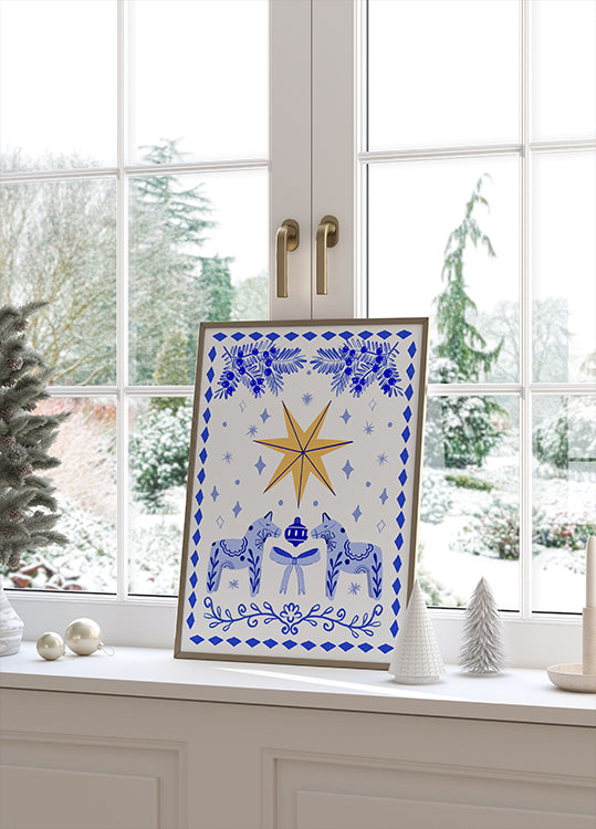 Folk Winter Star Poster