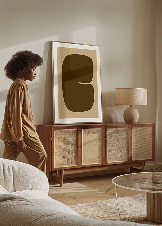 Bold Brown Shape Poster