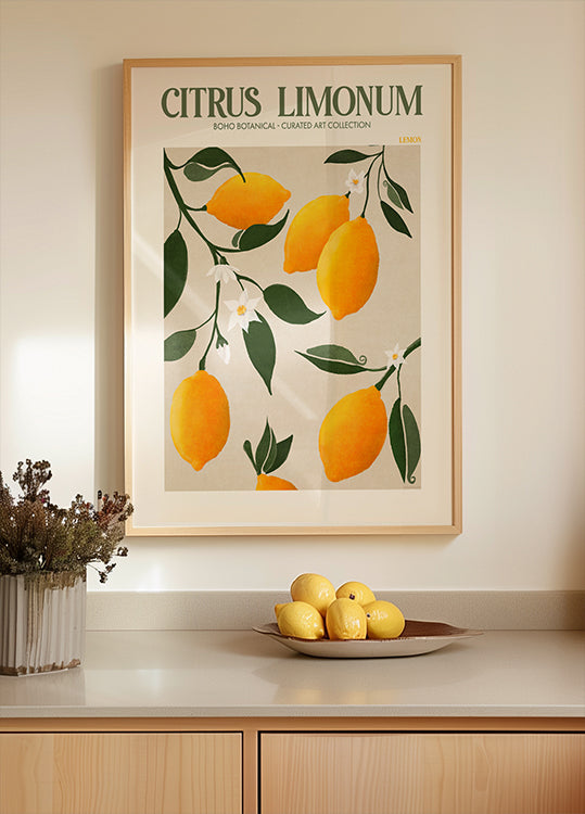 Golden Citrus Delight Poster