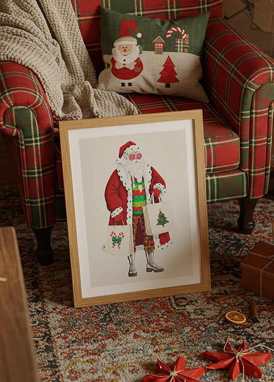 Santa Goes Shopping Poster