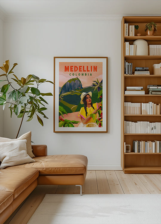 Medellin Colombia Travel Poster