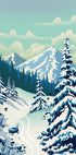 Skiing Landscape Plakat - Posterbox