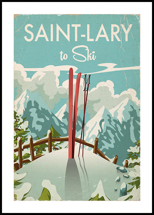Saint Lary Ski Poster Plakat - Posterbox