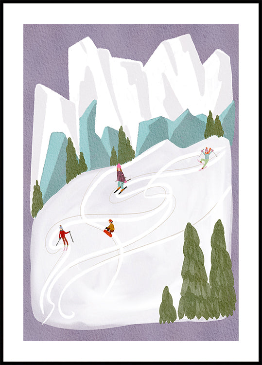 Skiers Plakat - Posterbox