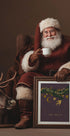 Christmas vintage toys on Christmas tree branches Plakat - Posterbox