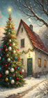 Cozy Christmas Cottage Plakat - Posterbox