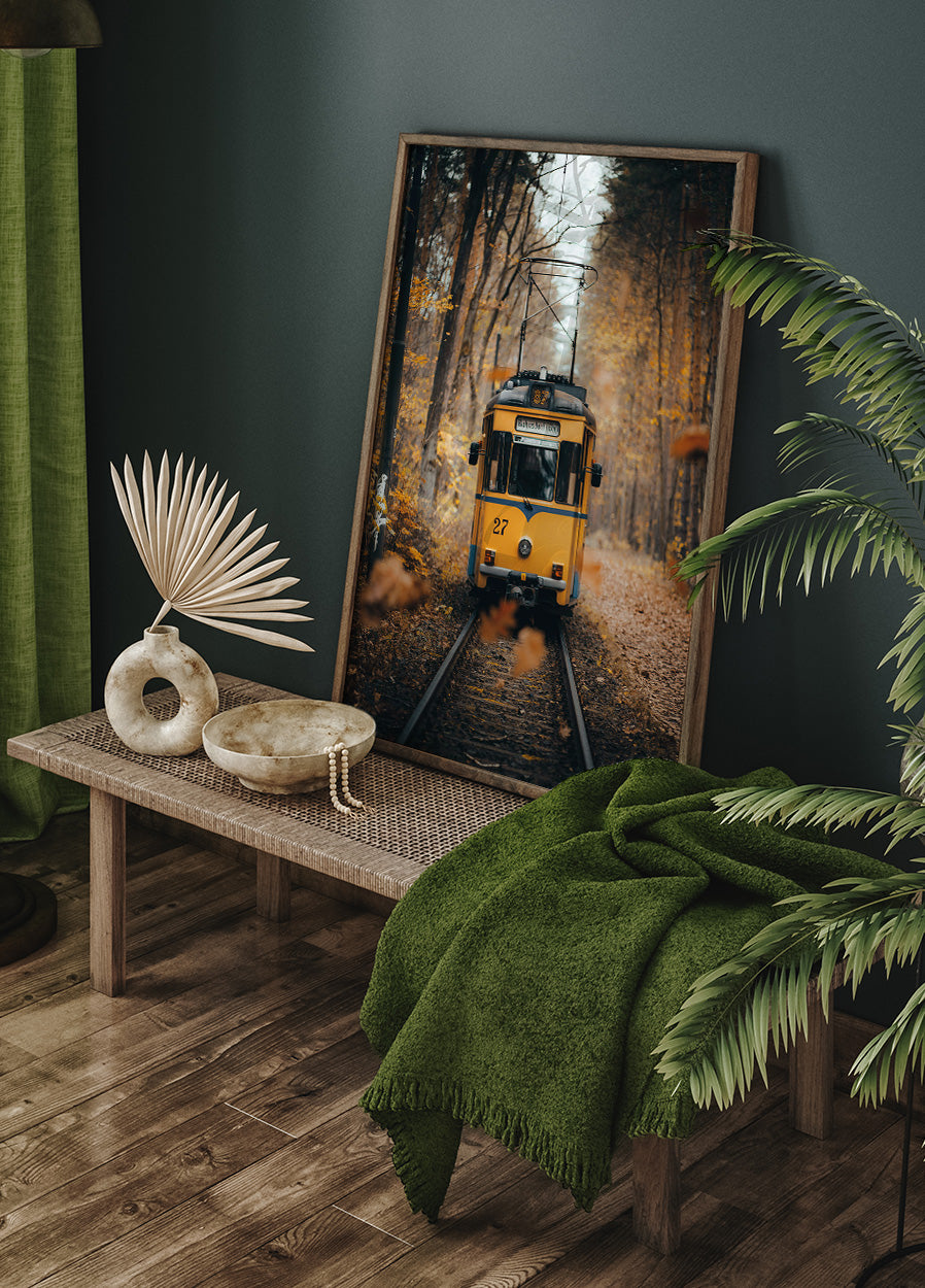 Old Yellow Train Poster - Posterbox.dk