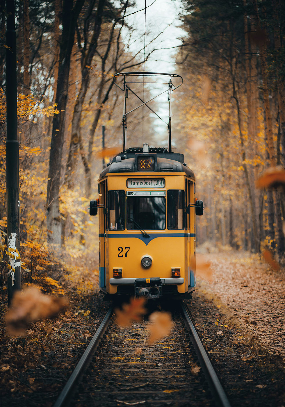 Old Yellow Train Poster - Posterbox.dk