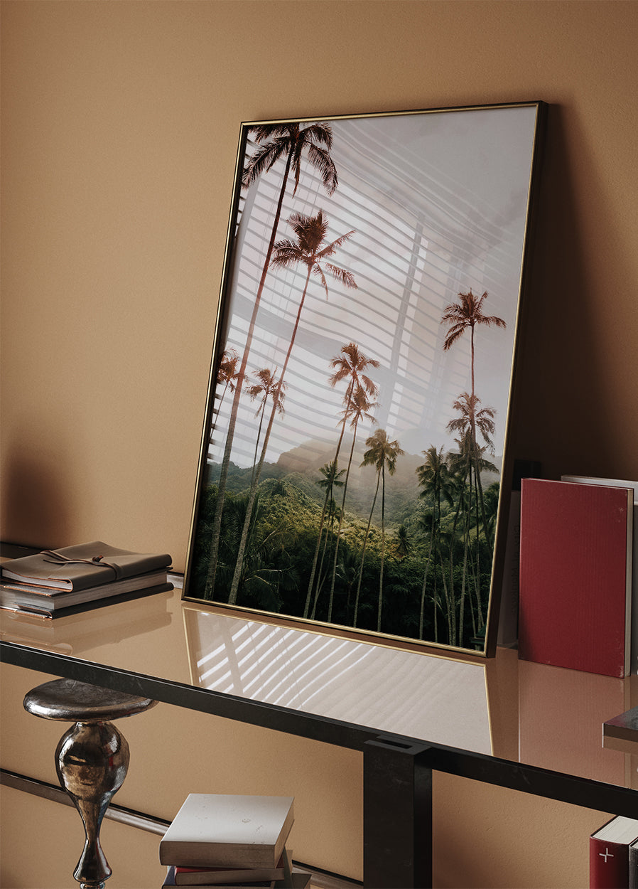 Palms and Mountain Poster - Posterbox.dk