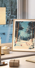 Christmas Snowy forest Plakat - Posterbox