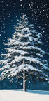 Winter Snowy Pine Tree Plakat - Posterbox