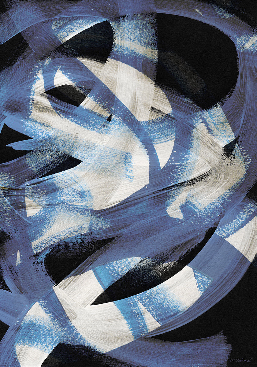 Abstract Brush Strokes 128 Poster