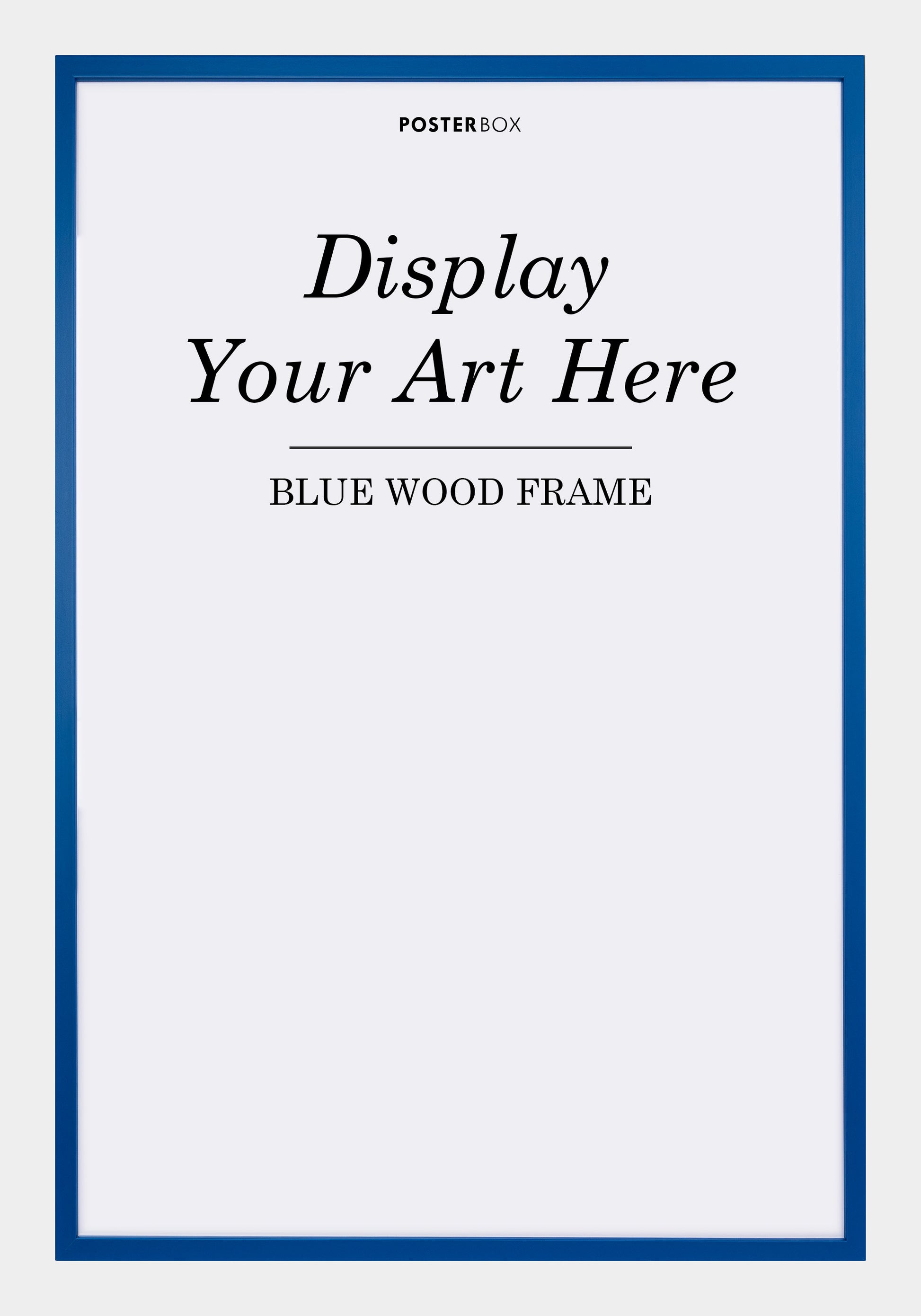 Blue wooden frame - Posterbox.dk