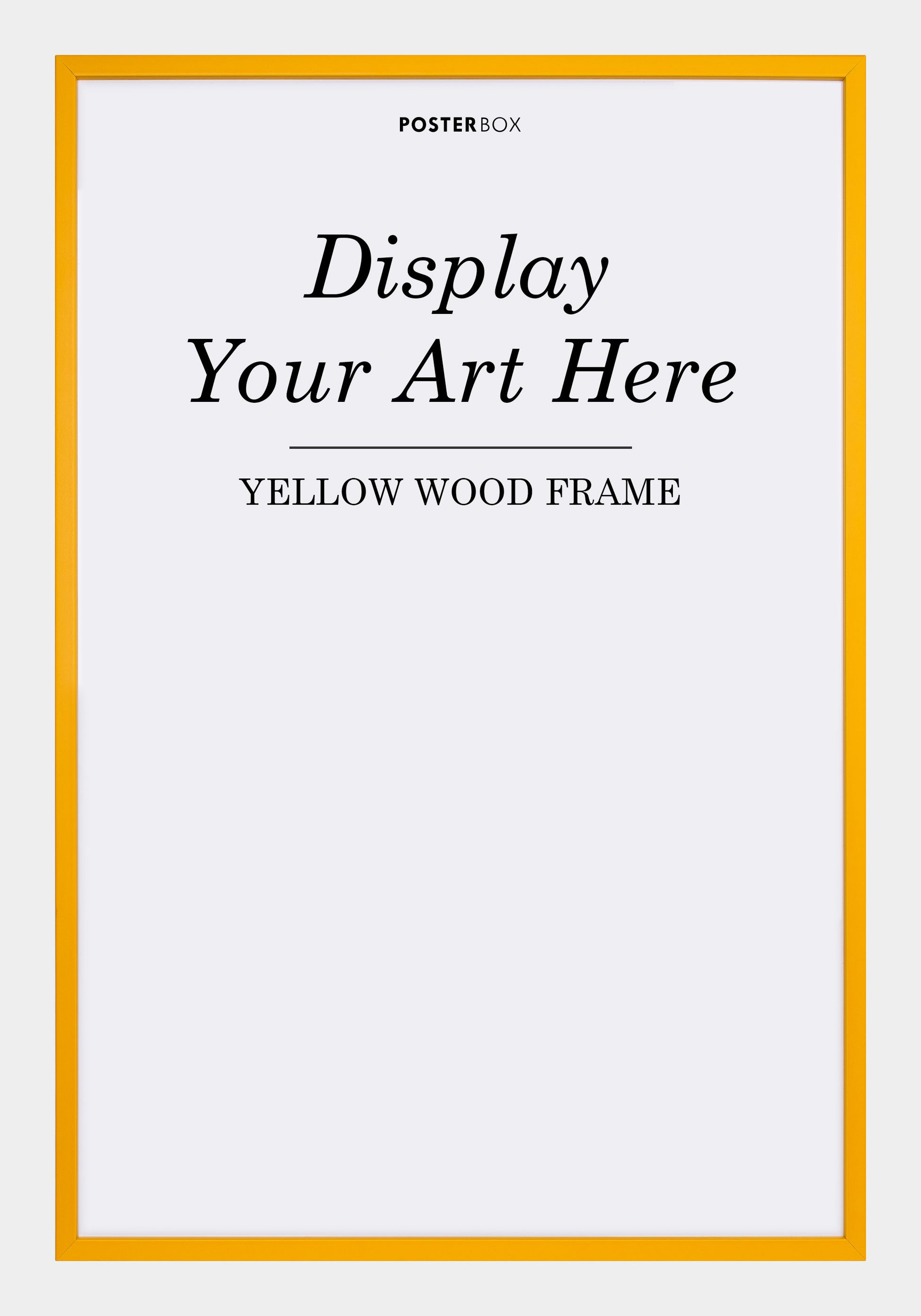 Yellow wooden frame - Posterbox.dk