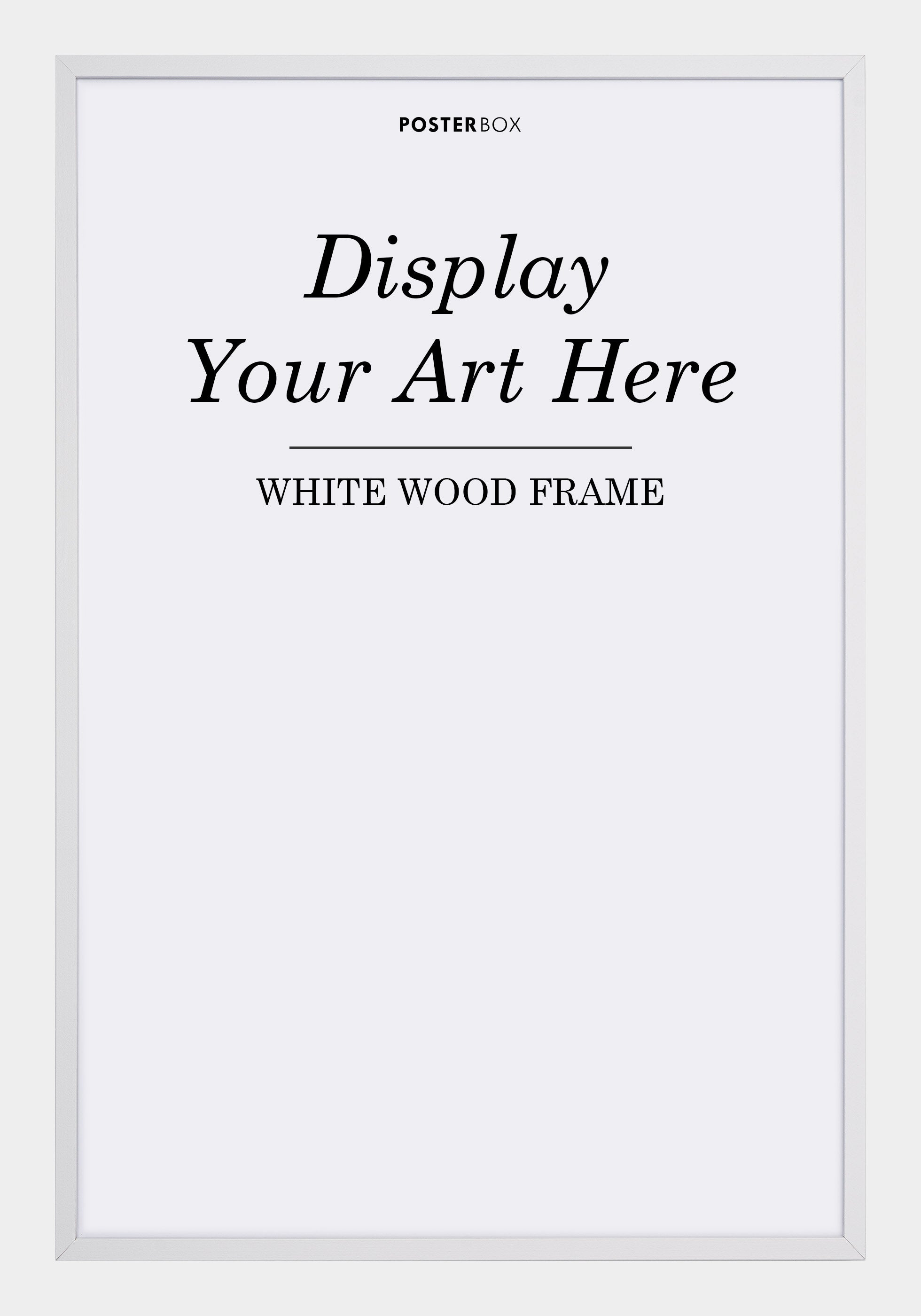 White wooden frame - Posterbox.dk