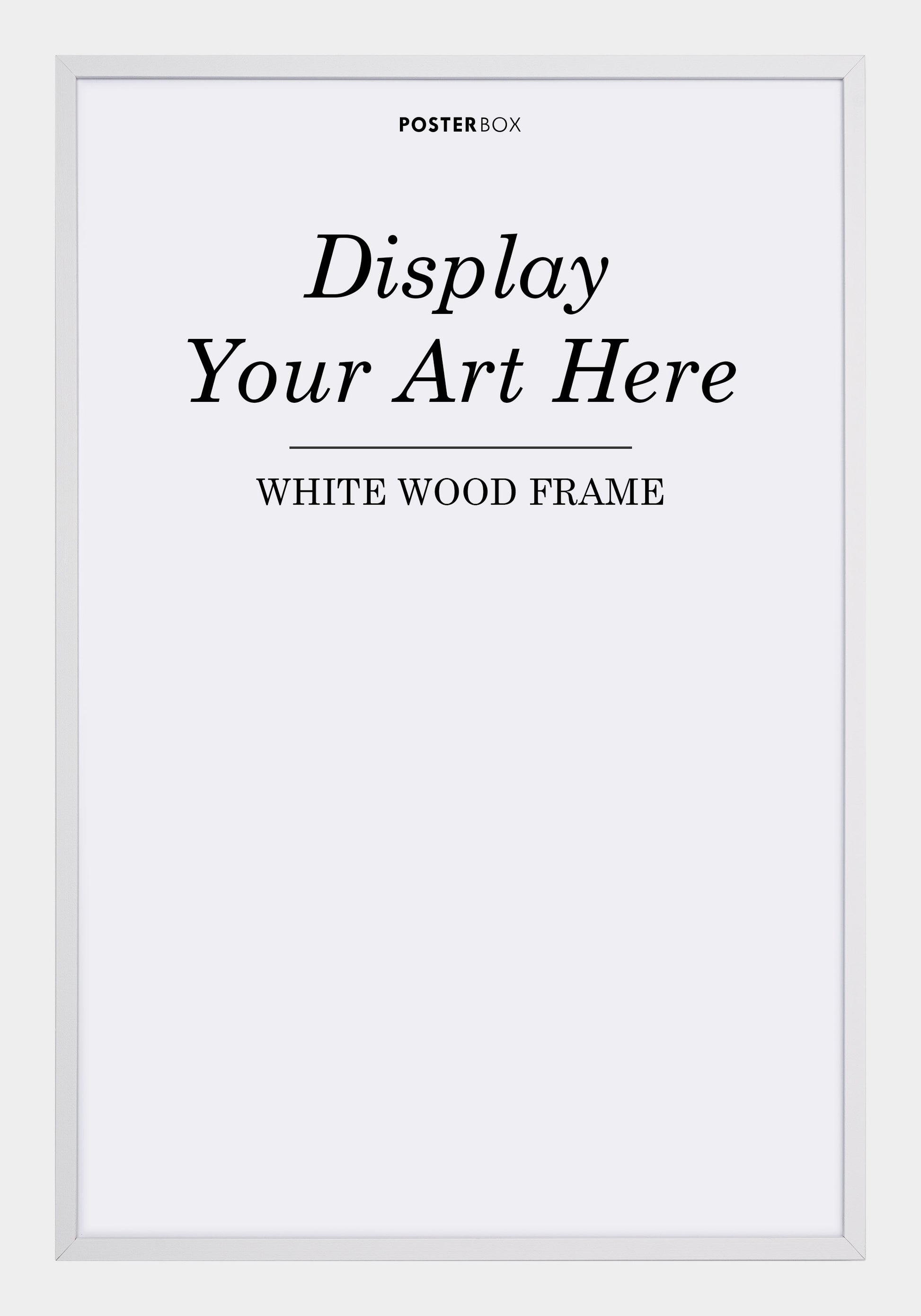 White wooden frame - Posterbox.dk