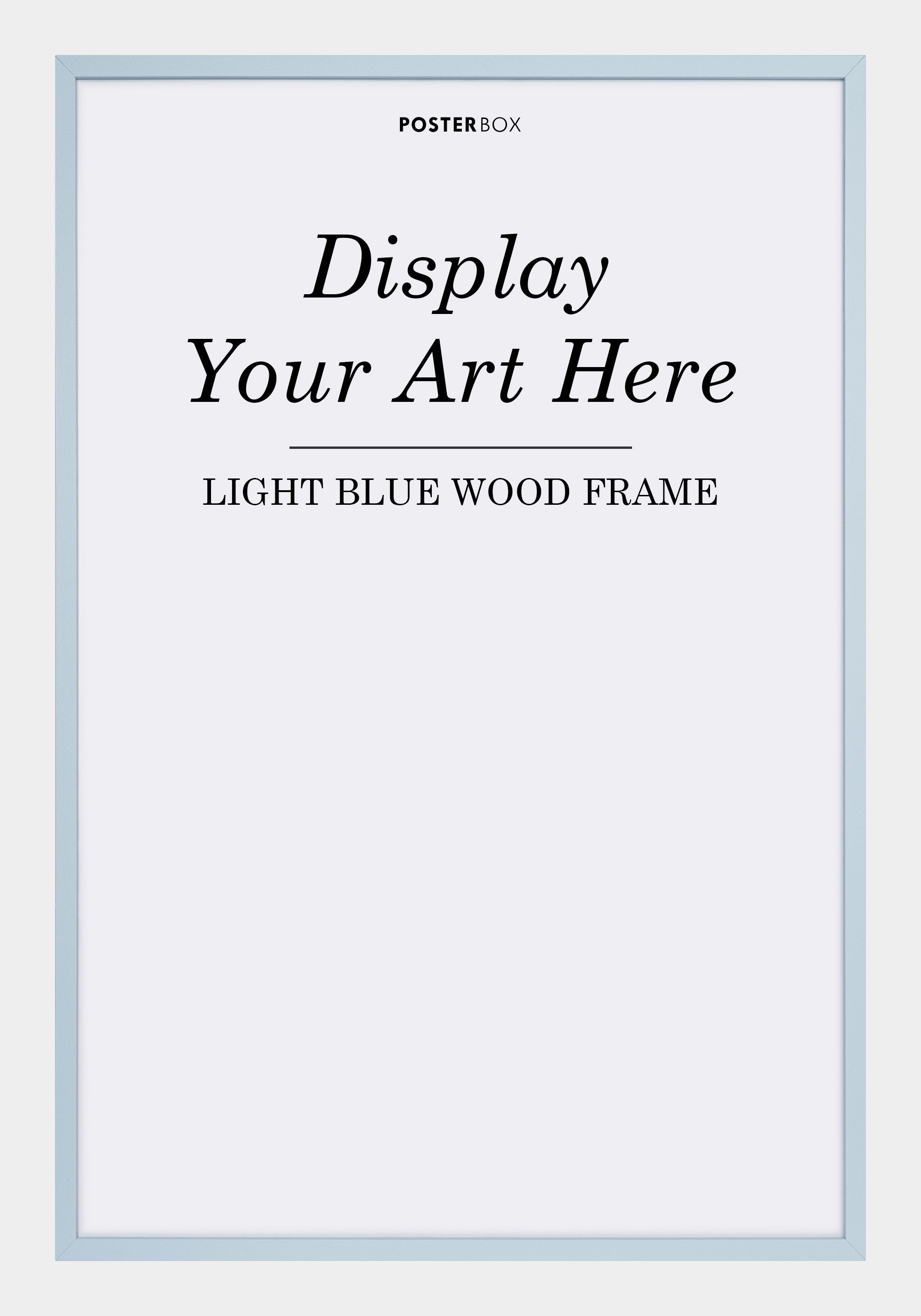 Light blue wooden frame - Posterbox.dk