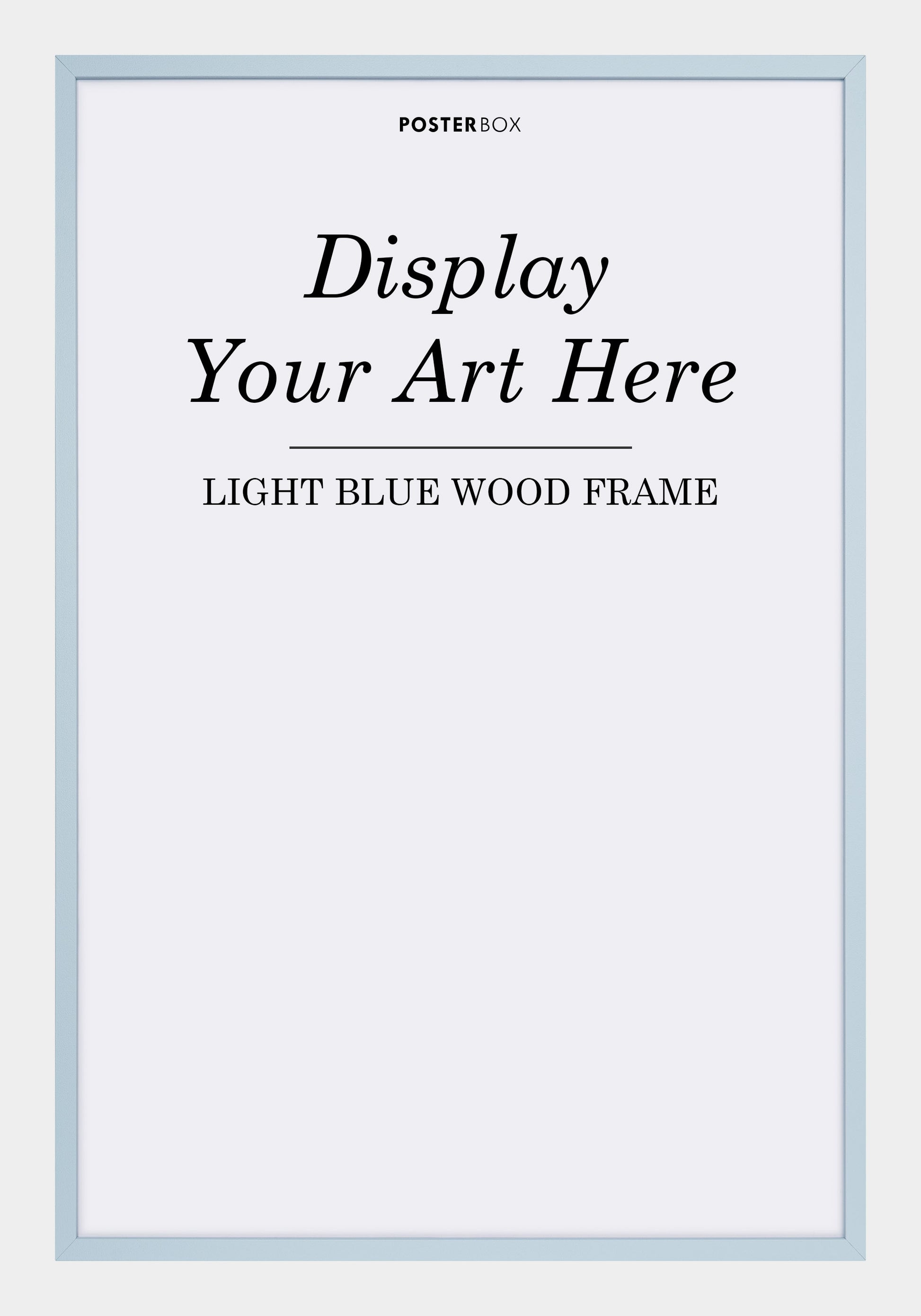 Light blue wooden frame - Posterbox.dk